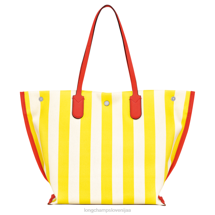 NR0N364 vrečke rumeno/belo ženske Longchamp torbica Roseau Essential