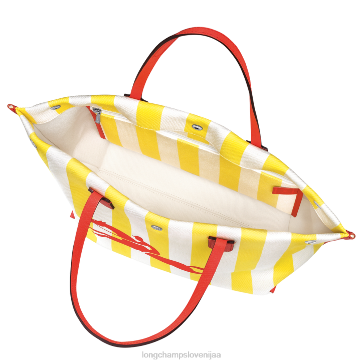 NR0N364 vrečke rumeno/belo ženske Longchamp torbica Roseau Essential