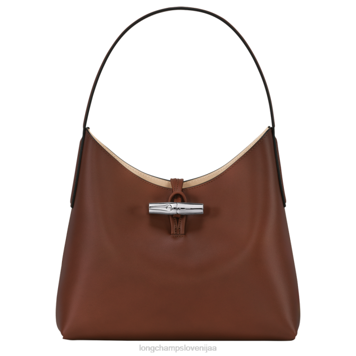 NR0N365 vrečke ebenovina ženske Longchamp roseau hobo torba