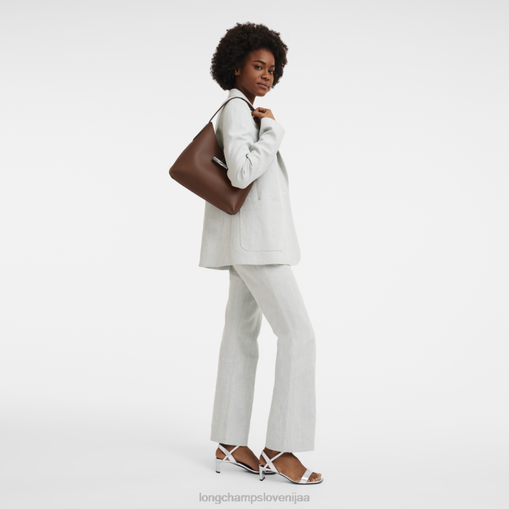 NR0N365 vrečke ebenovina ženske Longchamp roseau hobo torba