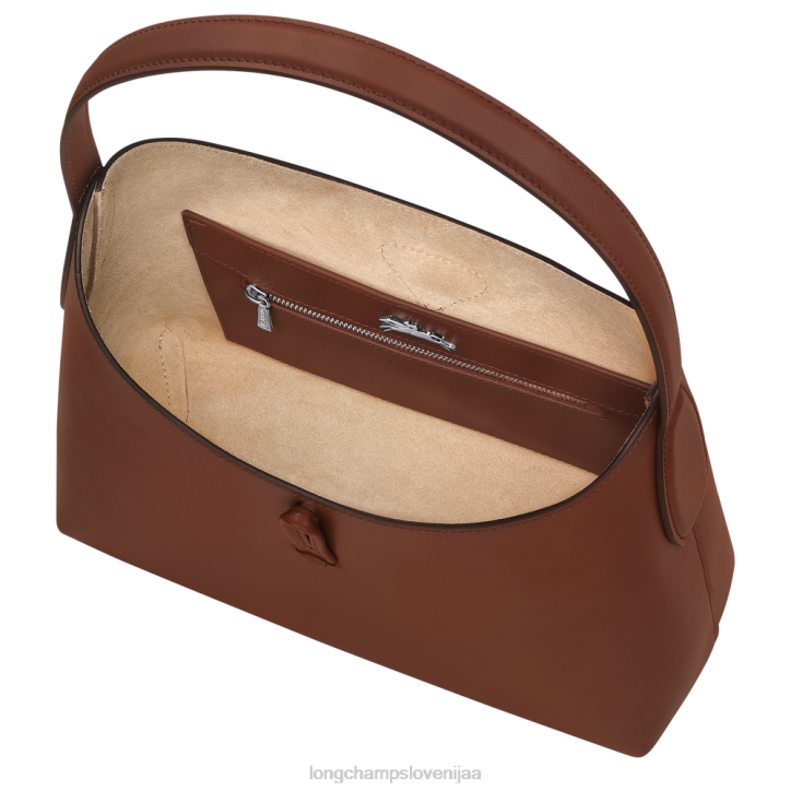 NR0N365 vrečke ebenovina ženske Longchamp roseau hobo torba