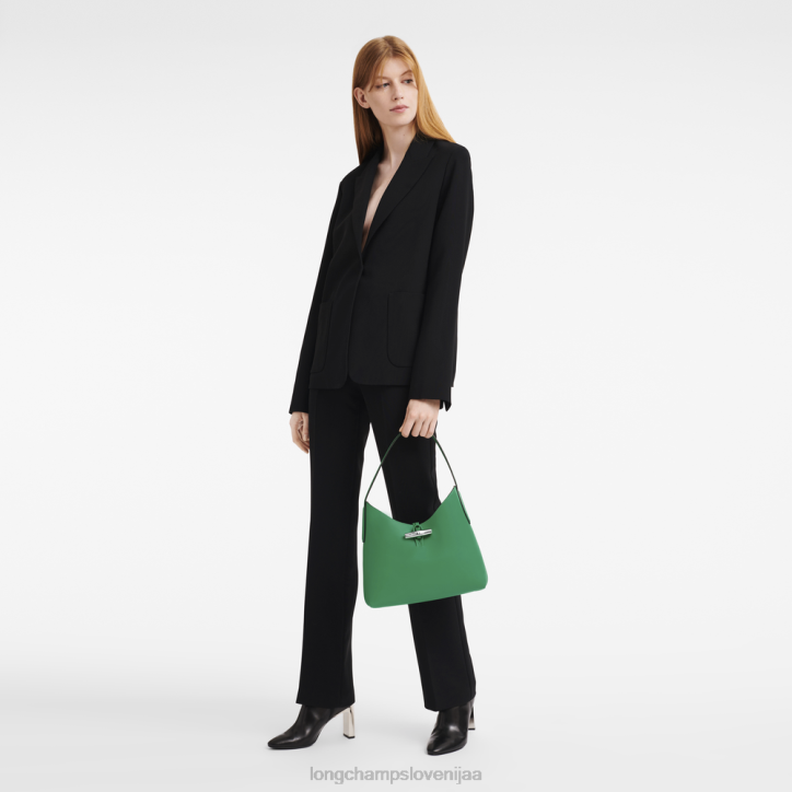 NR0N366 vrečke trava/zelena luč ženske Longchamp roseau hobo torba