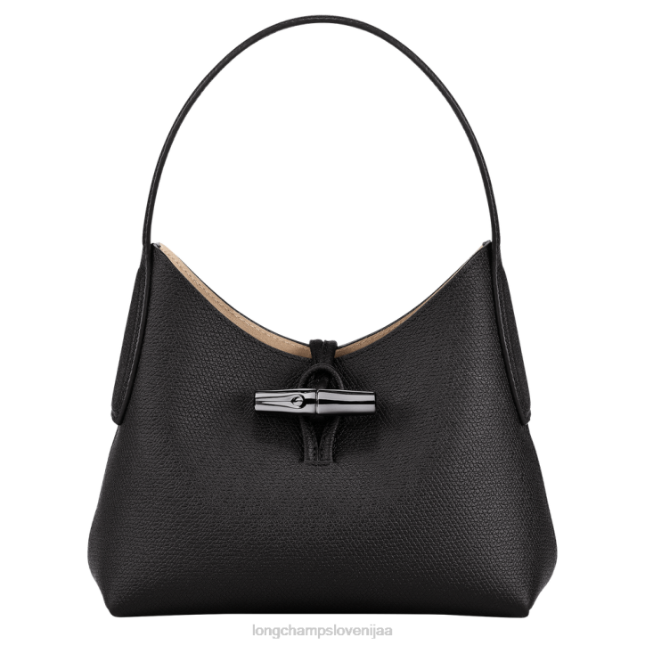 NR0N371 vrečke Črna ženske Longchamp roseau hobo torba