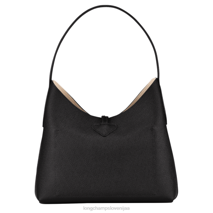 NR0N375 vrečke Črna ženske Longchamp roseau hobo torba