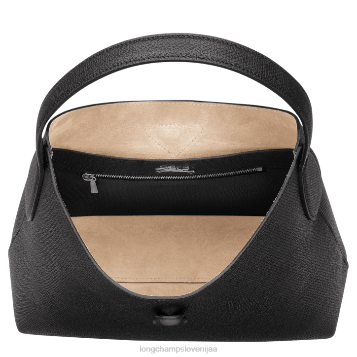 NR0N375 vrečke Črna ženske Longchamp roseau hobo torba