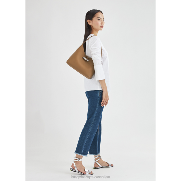 NR0N376 vrečke naravno ženske Longchamp roseau hobo torba