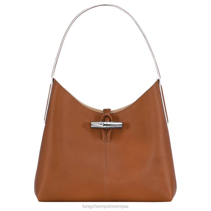 NR0N382 vrečke konjak ženske Longchamp roseau hobo torba