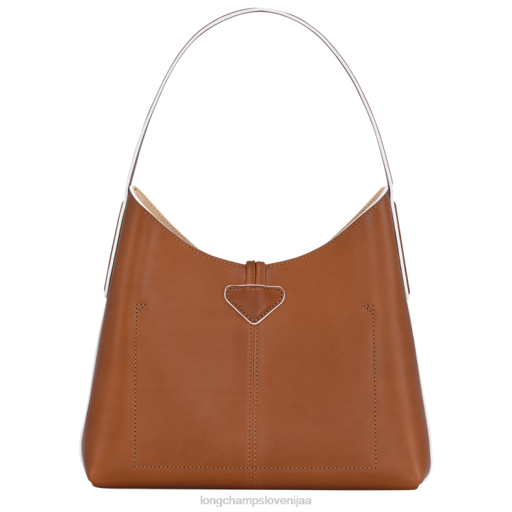 NR0N382 vrečke konjak ženske Longchamp roseau hobo torba