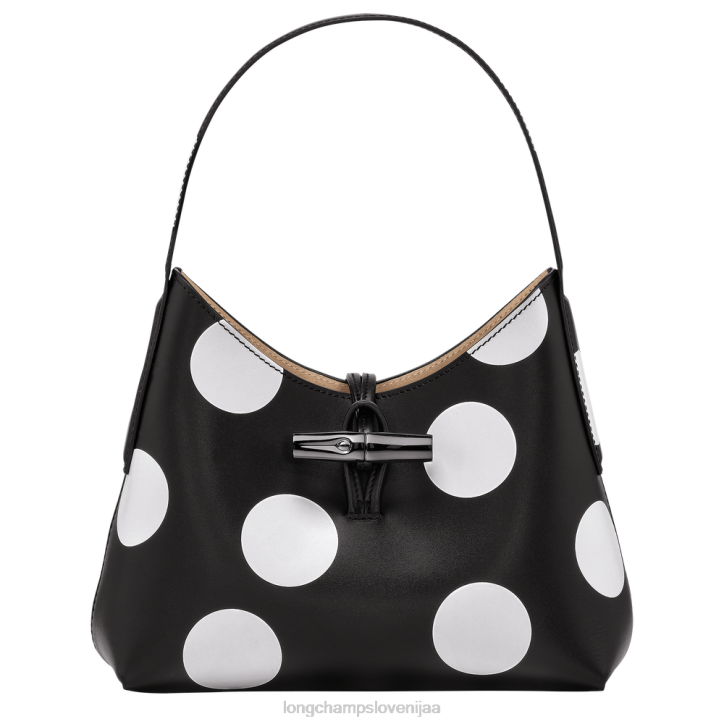 NR0N383 vrečke Črna ženske Longchamp roseau hobo torba