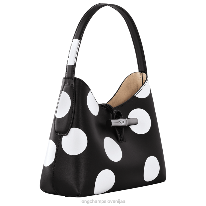 NR0N383 vrečke Črna ženske Longchamp roseau hobo torba