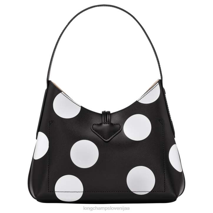 NR0N383 vrečke Črna ženske Longchamp roseau hobo torba