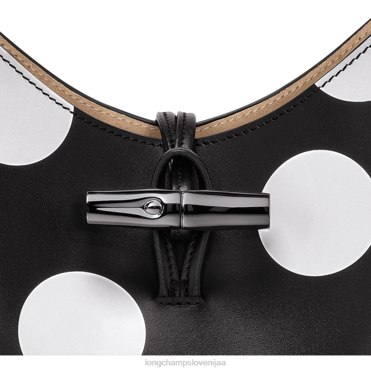 NR0N383 vrečke Črna ženske Longchamp roseau hobo torba
