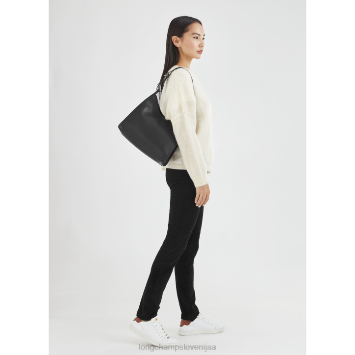 NR0N388 vrečke Črna ženske Longchamp le foulonne hobo torba