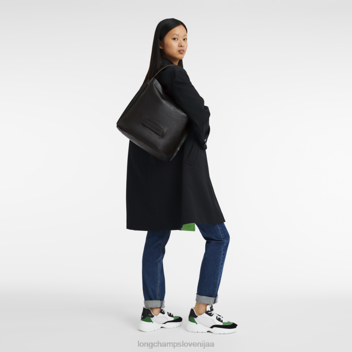 NR0N398 vrečke Črna ženske Longchamp 3d hobo torba