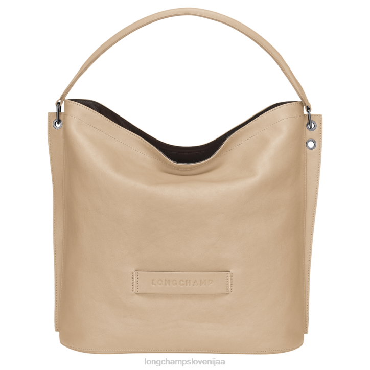 NR0N399 vrečke bež ženske Longchamp 3d hobo torba