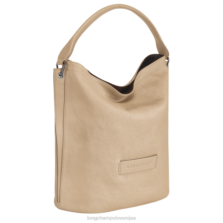 NR0N399 vrečke bež ženske Longchamp 3d hobo torba
