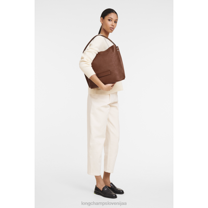NR0N402 vrečke konjak ženske Longchamp 3d hobo torba