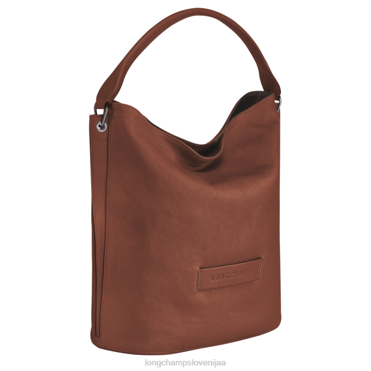 NR0N402 vrečke konjak ženske Longchamp 3d hobo torba