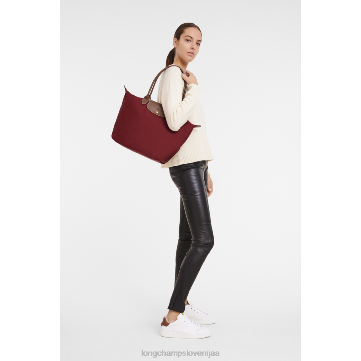 NR0N416 vrečke rdeča ženske Longchamp originalna torba le pliage